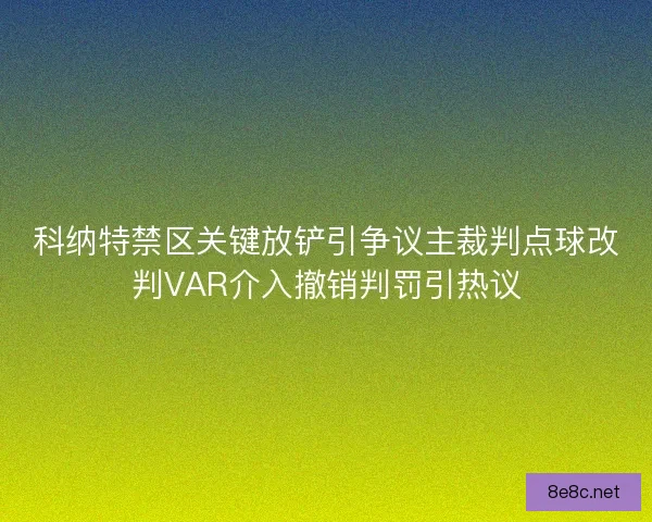 科纳特禁区关键放铲引争议主裁判点球改判VAR介入撤销判罚引热议